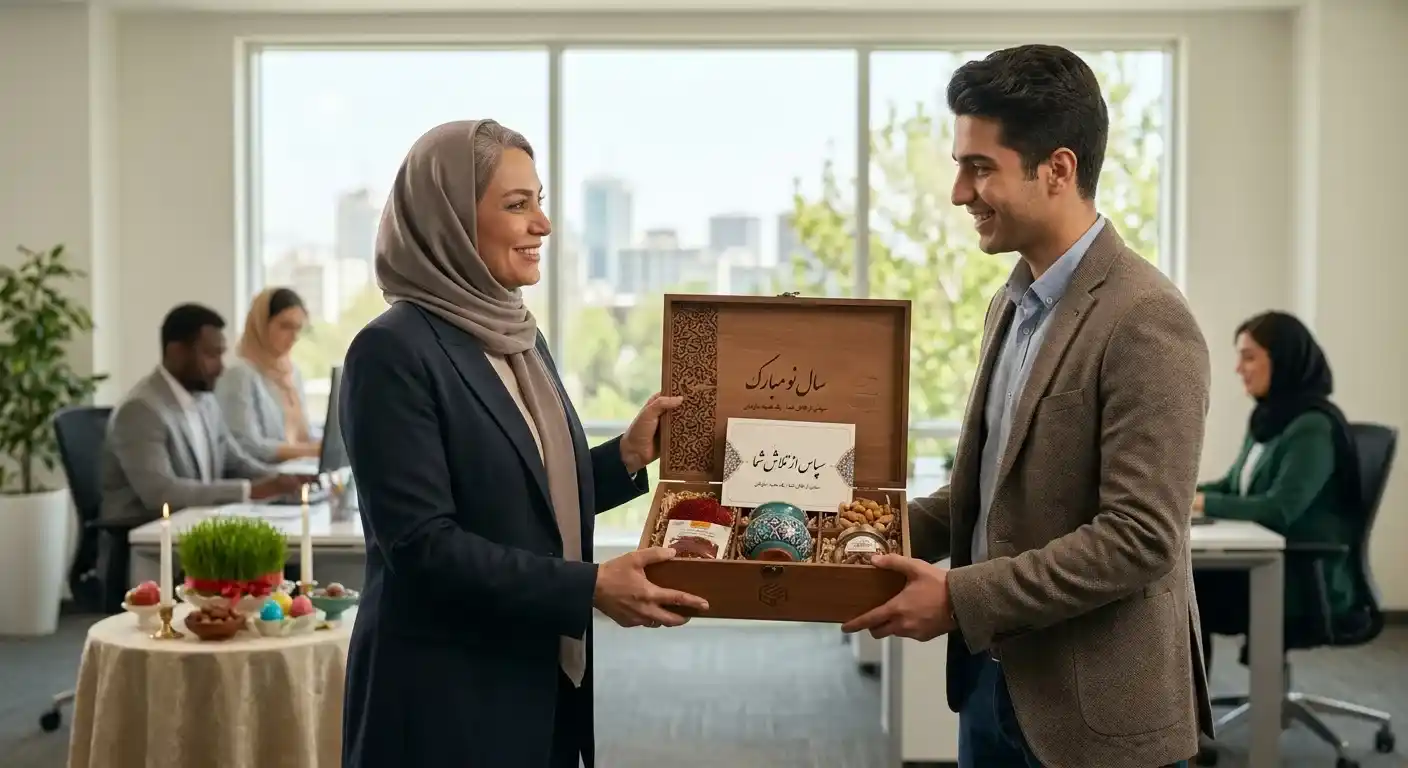 اهداء پک هدیه سازمانی نوروزی به همکاران در شرکت